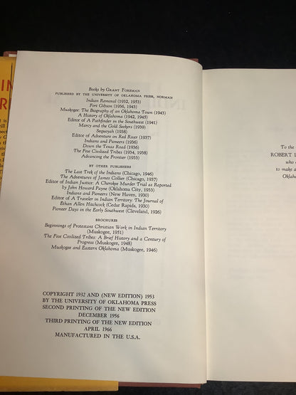 Indian Removal - Grant Foreman - 1966