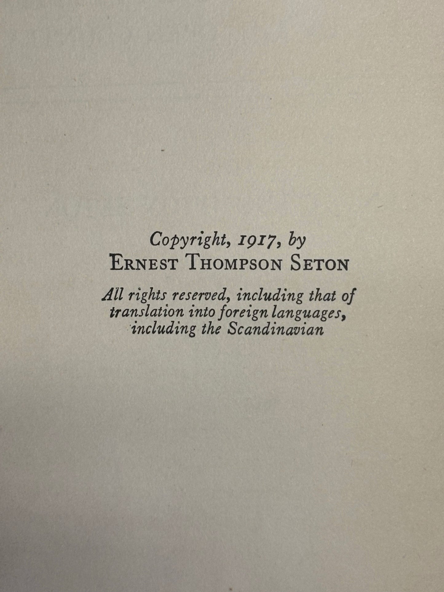 The Preacher of Cedar Mountain - Ernest Seton - 1st Edition - 1917