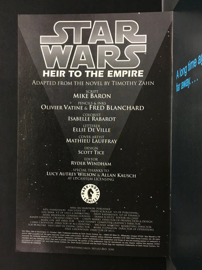 Star Wars Heir to the Empire - Mike Baron - 1st comic appearances of Grand Admiral Thrawn, Mara Jade, and Joruus C’baoth - 1995