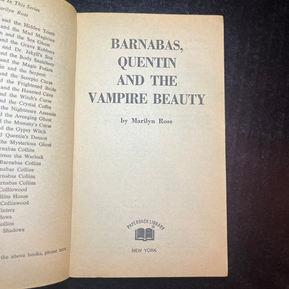 Barnabas, Quentin, and the Vampire Beauty - Marilyn Ross - 1972