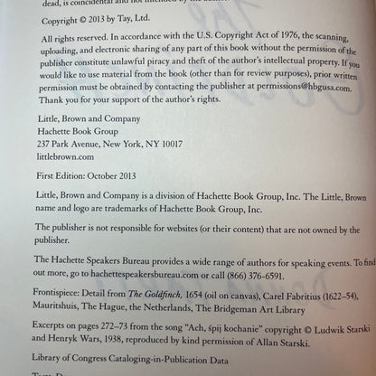 The Goldfinch - Donna Tartt - 1st Edition - 2013
