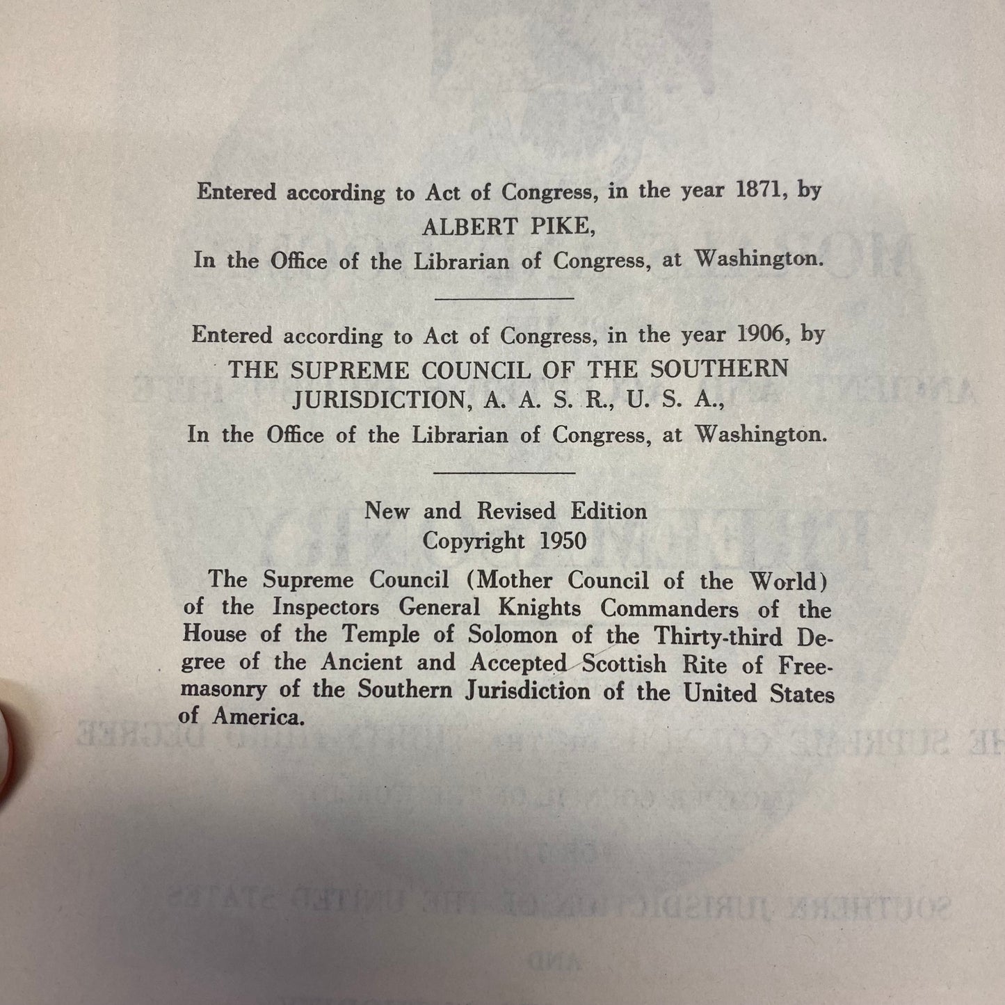 Morals and Dogma - Roberts Publishing Company - 1966