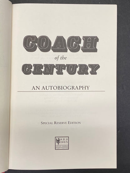 Coach of The Century - Gordon Wood - Signed by Wood and Carver - 2002