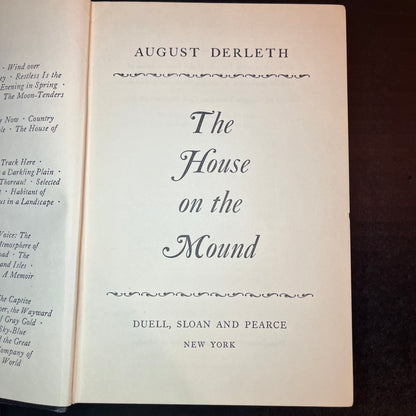 The House on the Mound - August Derleth - 1st Edition - Signed Copy - 1958