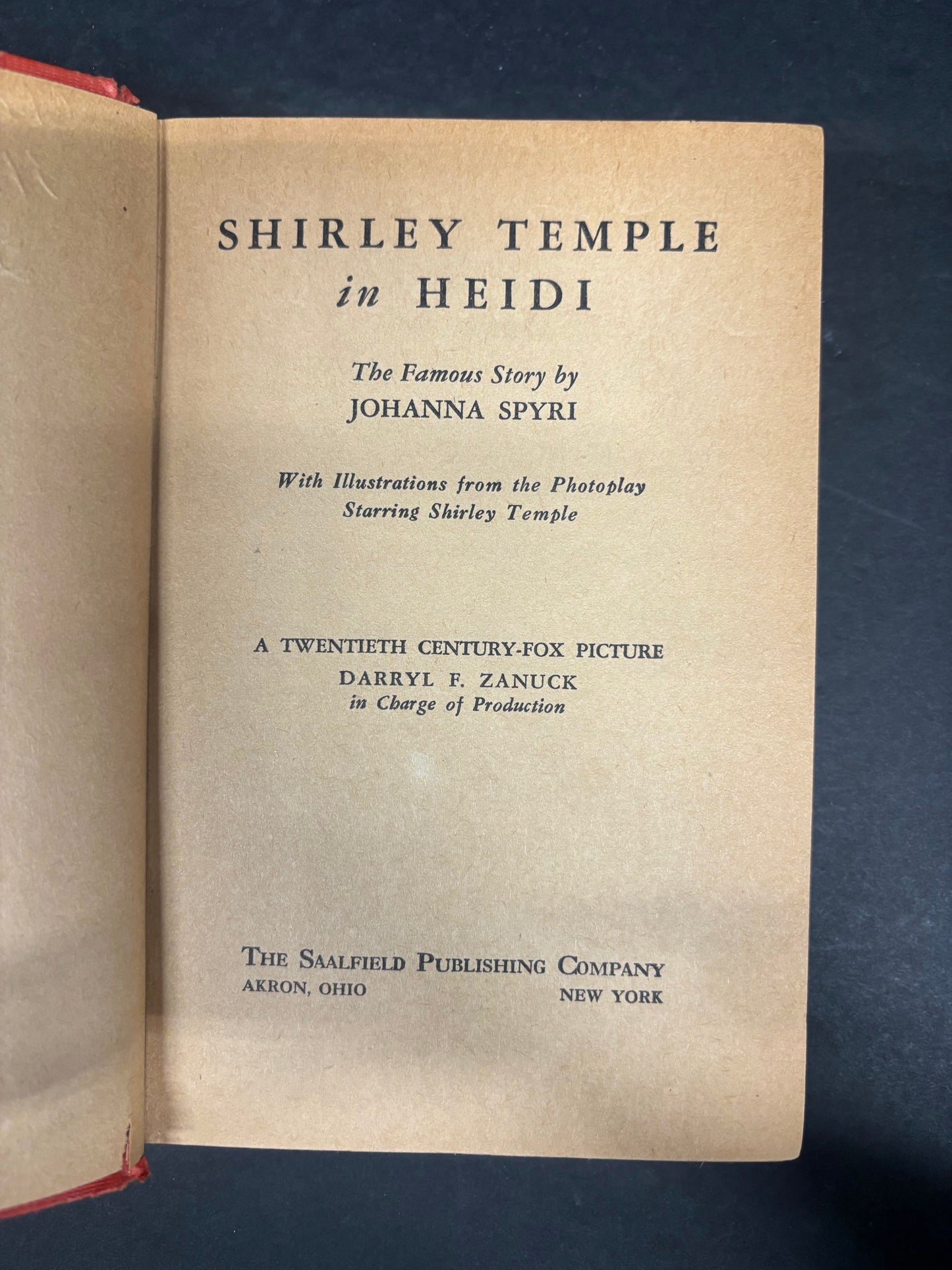 Shirley Temple in Heidi - Johanna Spyri - 1937