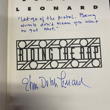 Riding the Rap - Elmore Leonard - First Edition - Signed - 1995