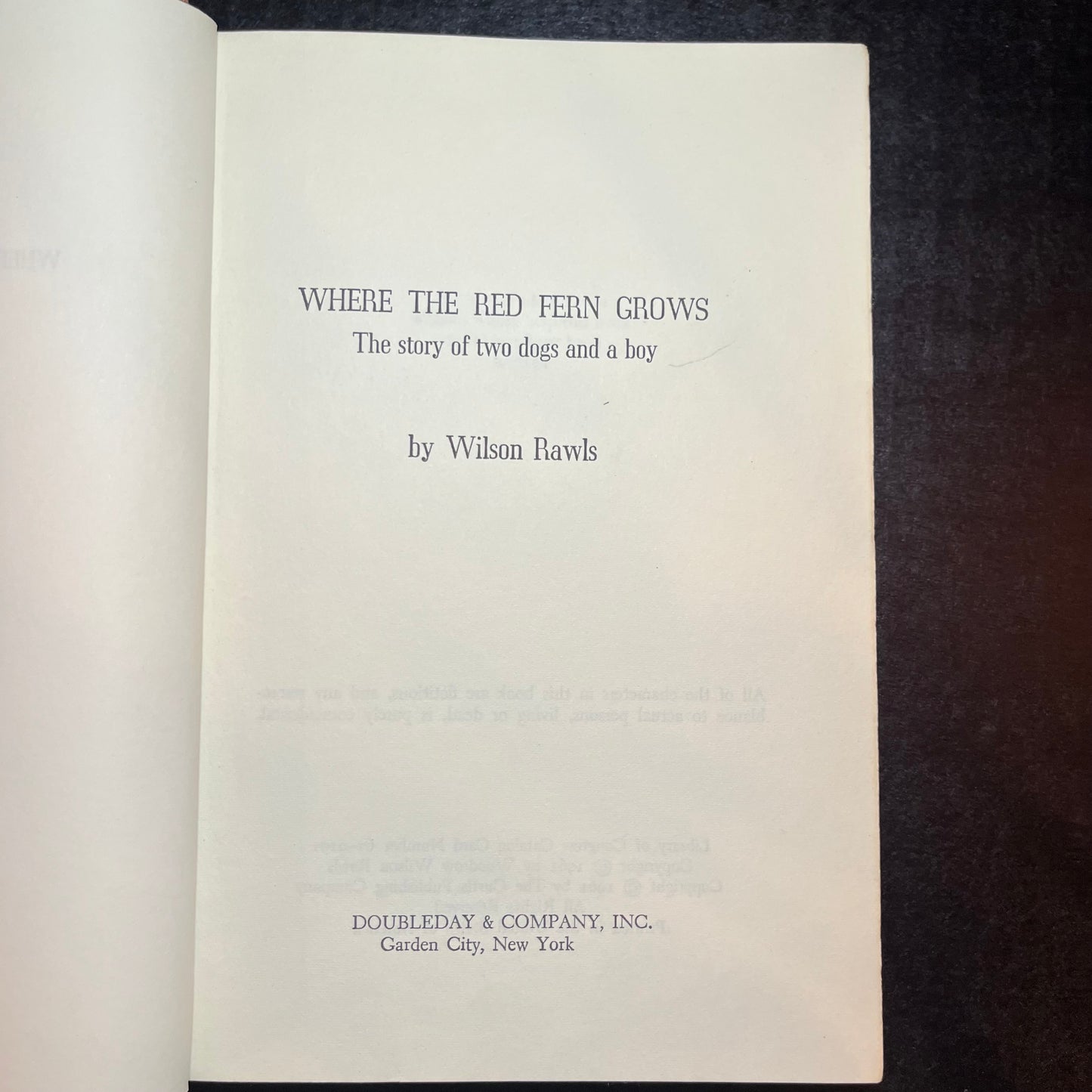 Where The Red Fern Grows - Wilson Rawls - Signed - Early Printing - 1961