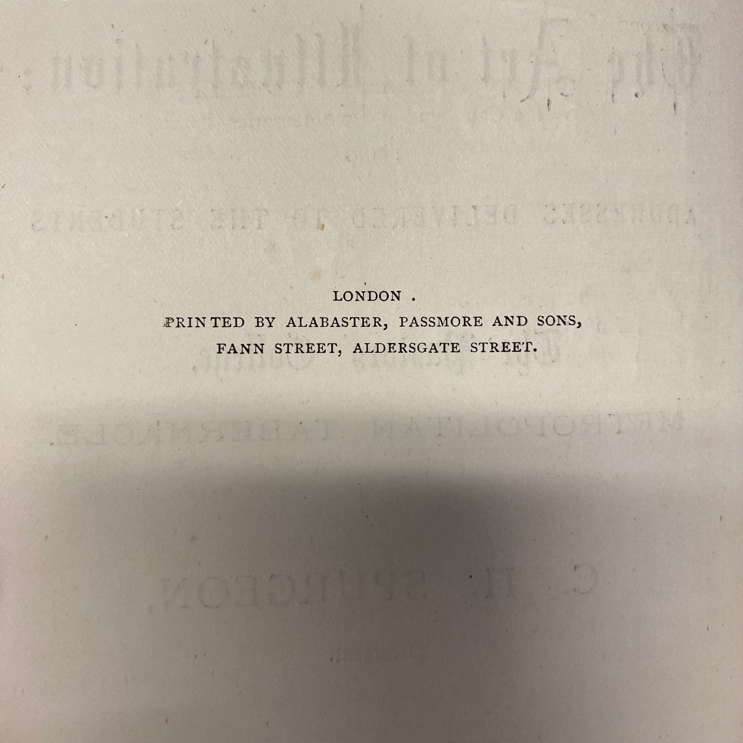 The Art of Illustration - C. H. Spurgeon - Scarce - 1897