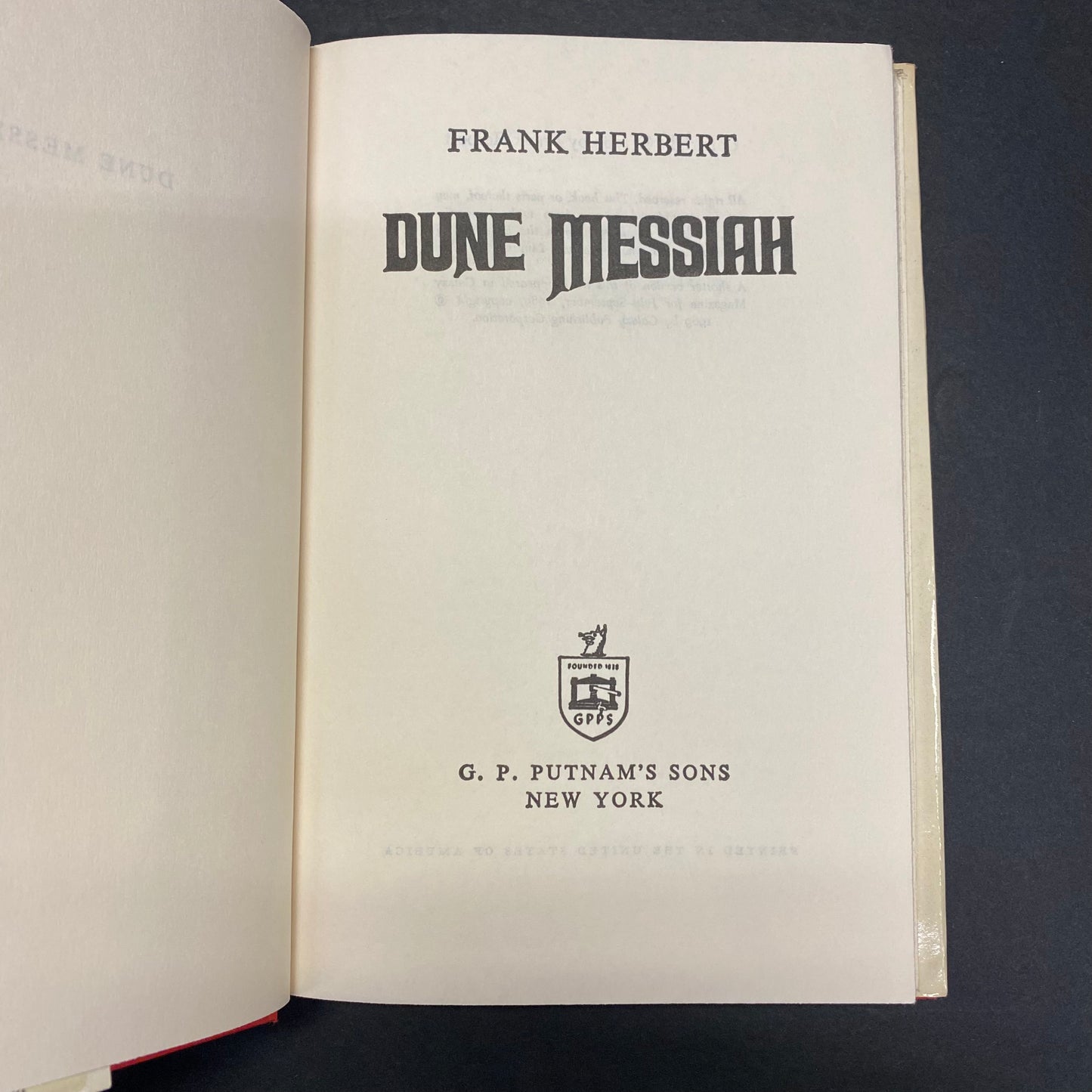 Dune Messiah - Frank Herbert - Book Club Edition - 1969