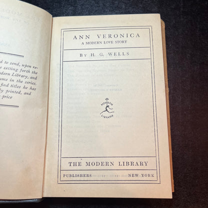 Ann Veronica - H.G. Wells - Scarce - Circa 1920's