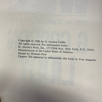 Will: The Autobiography of G. Gordon Liddy - G. Gordon Liddy - Signed - 1980