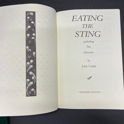 Eating the Sting - John Caddy - Signed - 1986