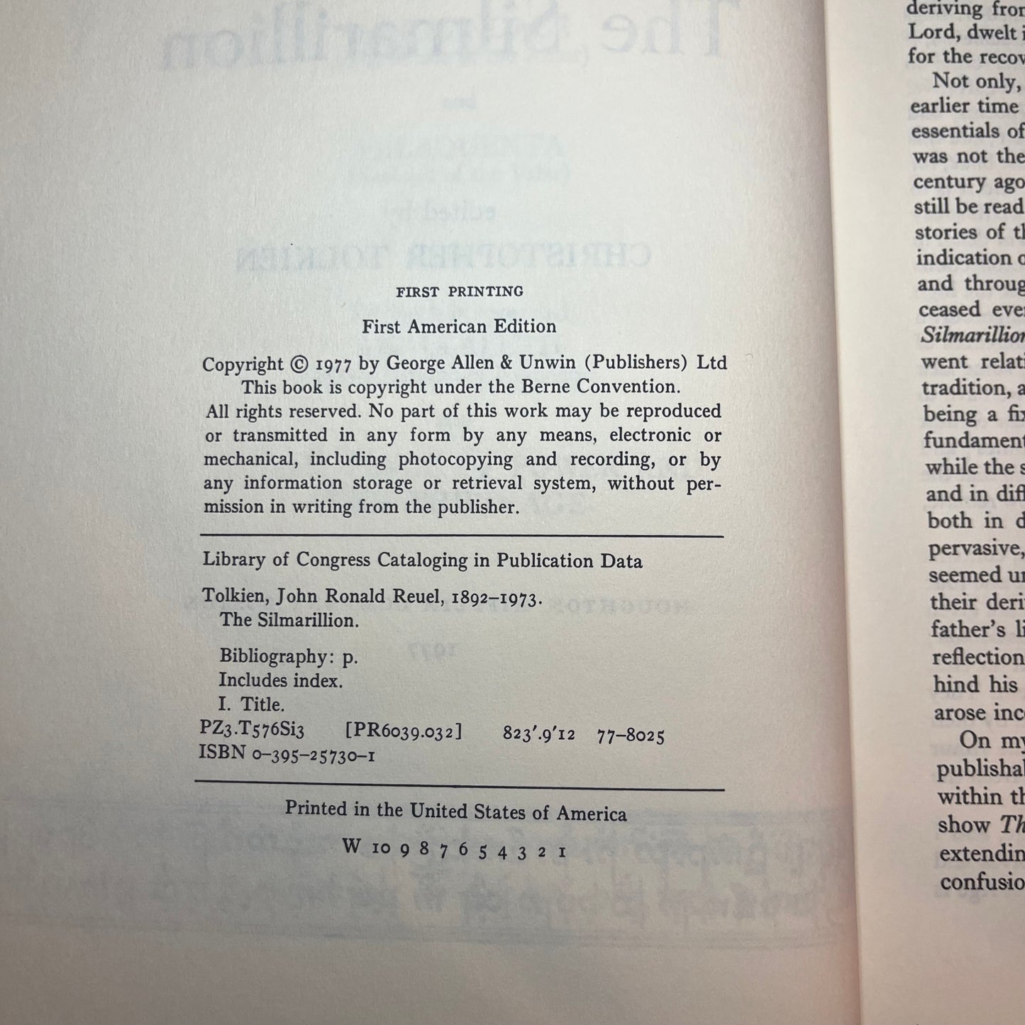 The Silmarillion - J.R.R. Tolkien - First American - 1977