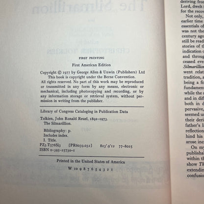 The Silmarillion - J.R.R. Tolkien - First American - 1977