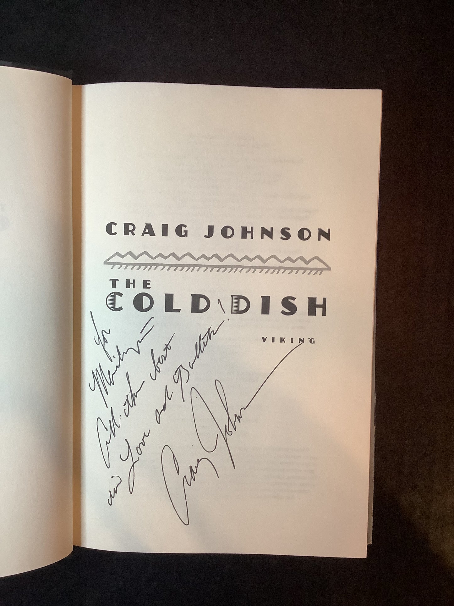 The Cold Dish - Craig Johnson - First Edition - Signed - 2005