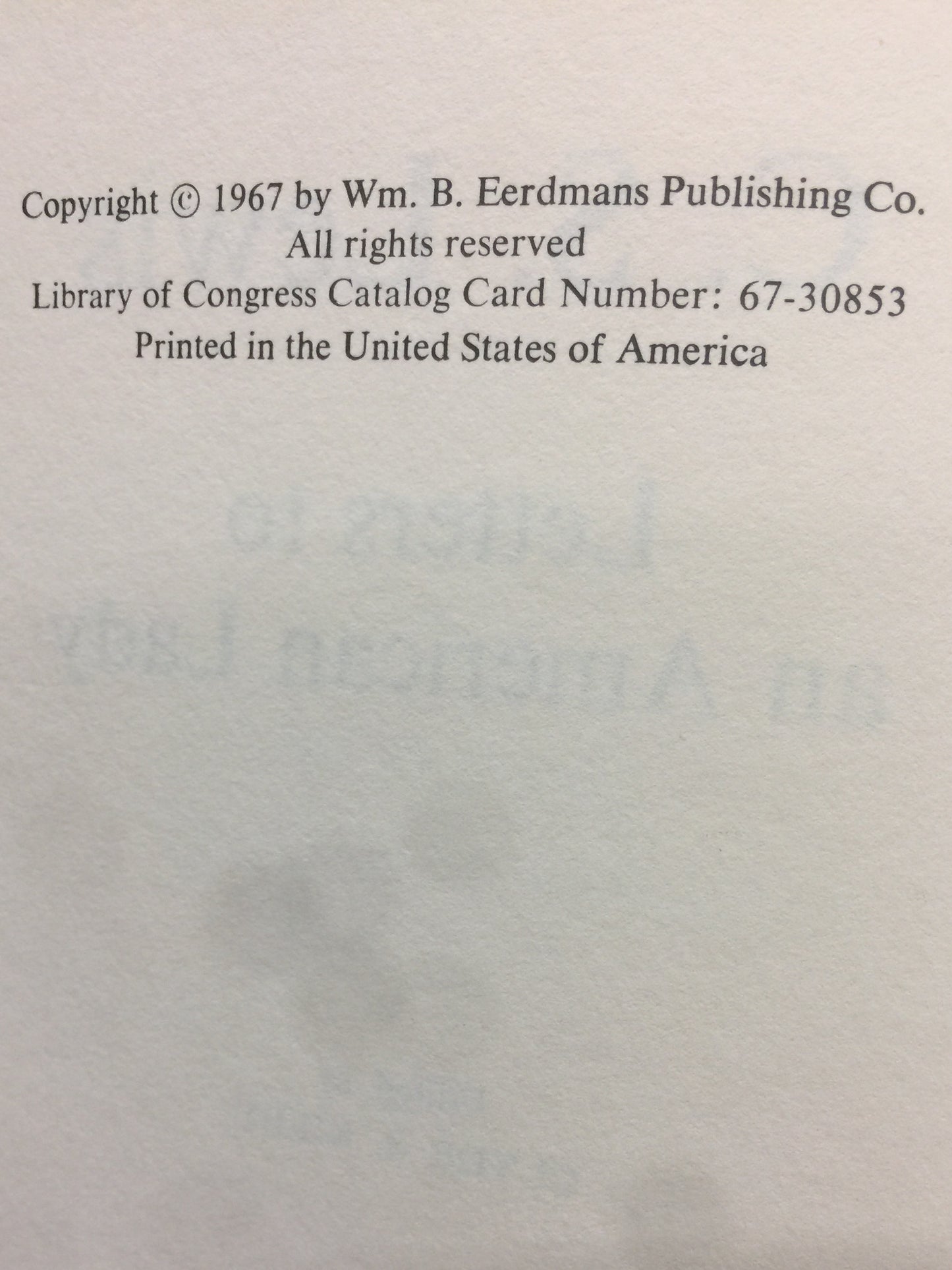 Letters to an American Lady - C.S. Lewis - 1967