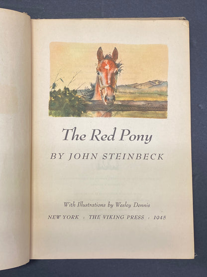 The Red Pony - John Steinbeck - 1st Thus - 1945