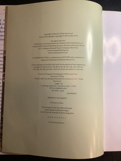 Trisha's Table - Trisha Yearwood - Signed - 2015