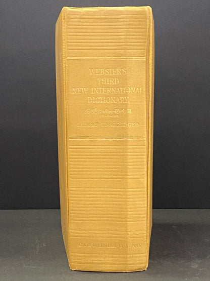 Webster's Third New International Dictionary - Merriam-Webster - 1961