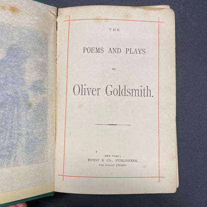 The Poems and Plays of Oliver Goldsmith - Oliver Goldsmith - c. 1900