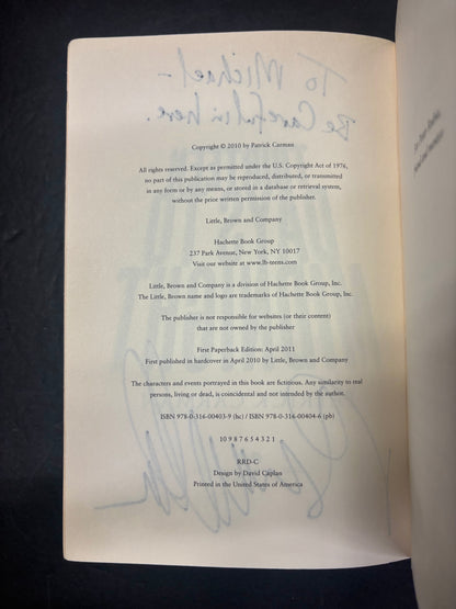 Thirteen Days to Midnight - Patrick Carman - 1st Paperback Edition - Signed - 2011