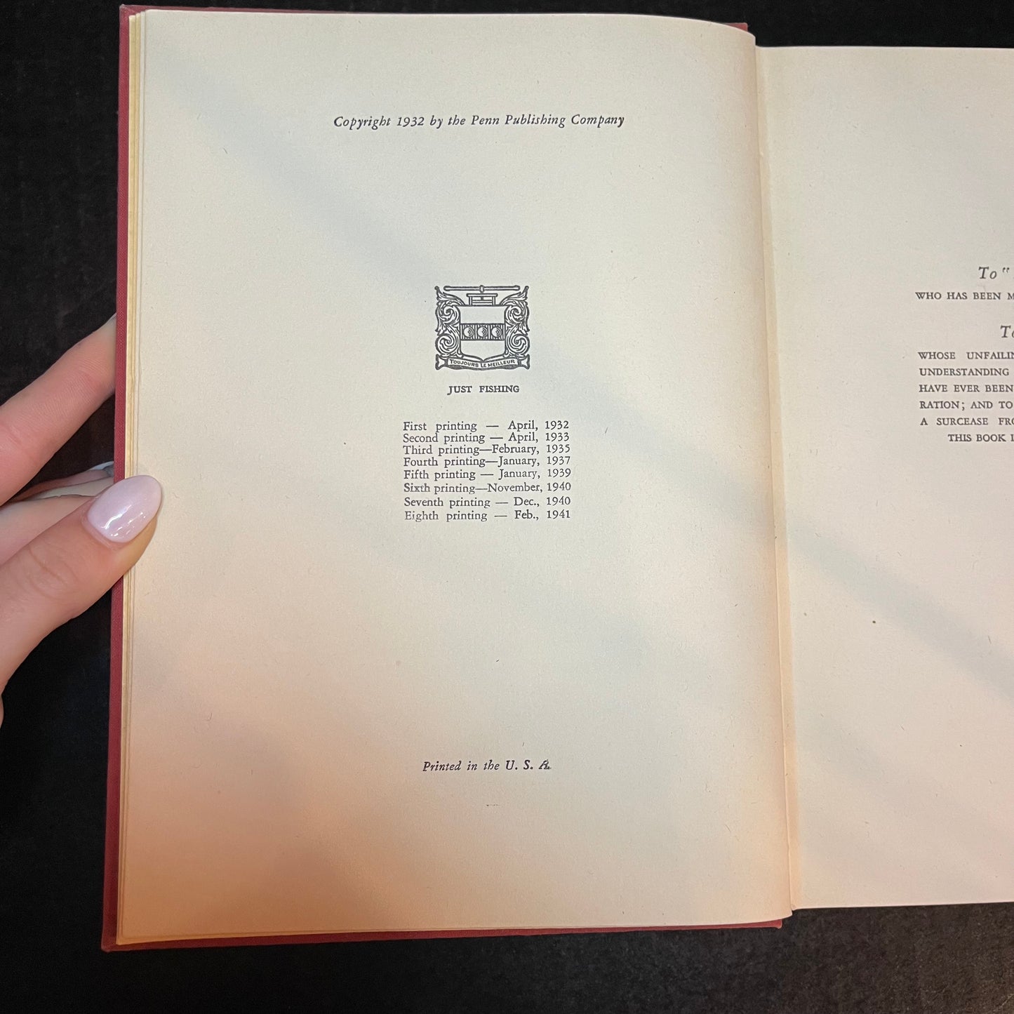 Just Fishing - Ray Bergman - Signed - 1932