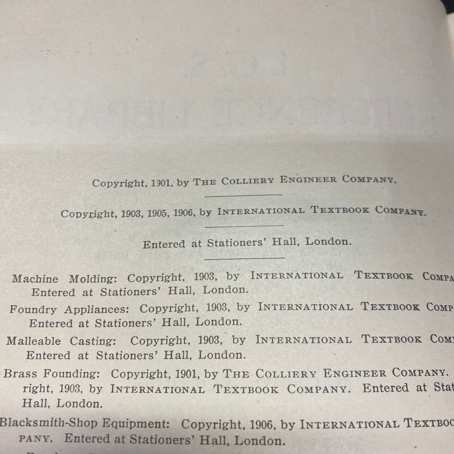 I. C. S. Reference Library - International Textbook Company - 1906