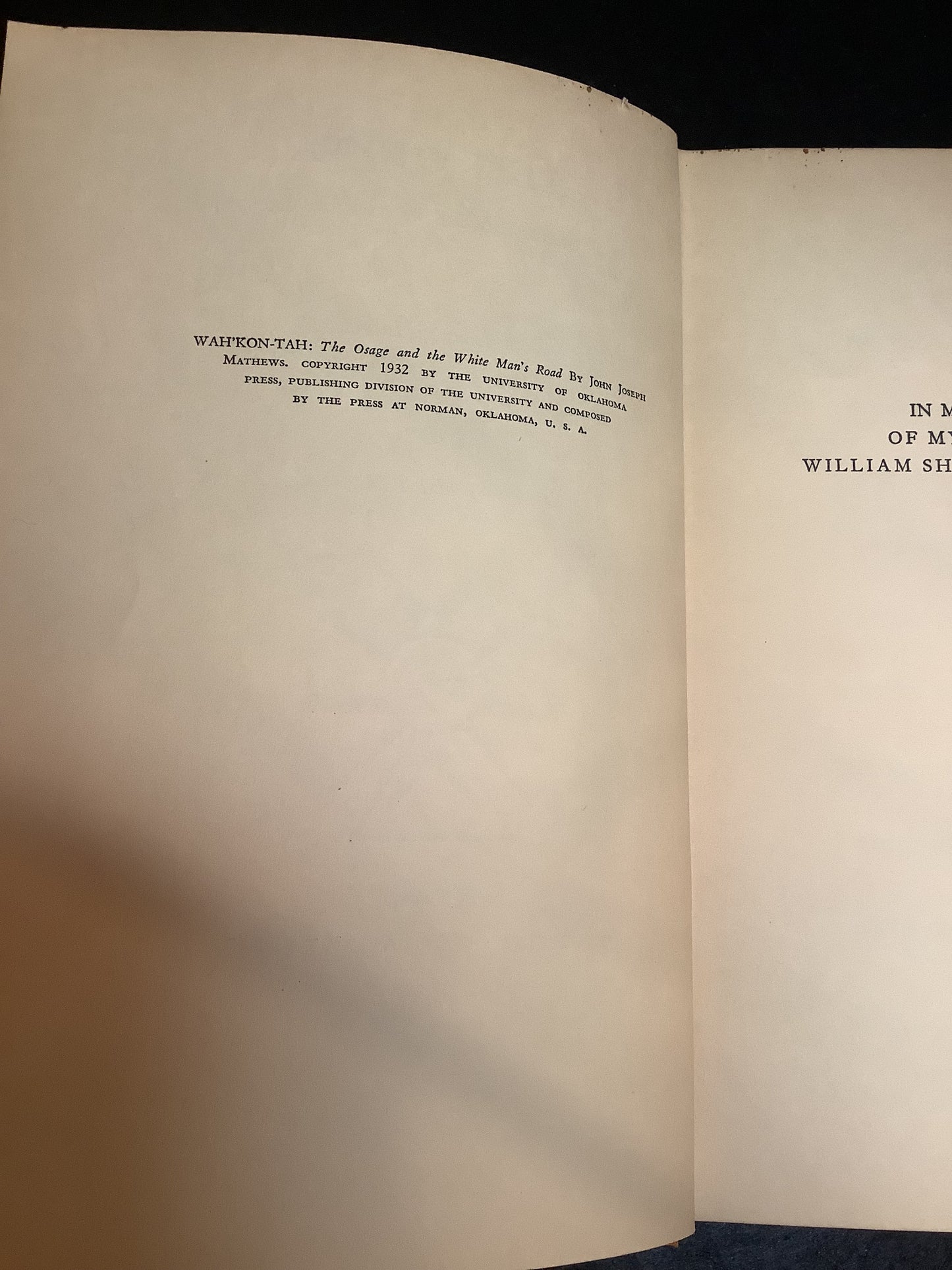 Wah'Kon - Tah - John Joseph Mathews - 1st Edition - 1932