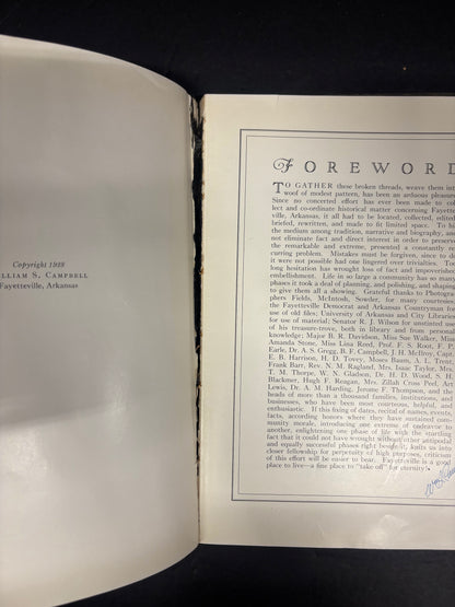100 Years of Fayetteville - William S. Campbell - Signed - 1928