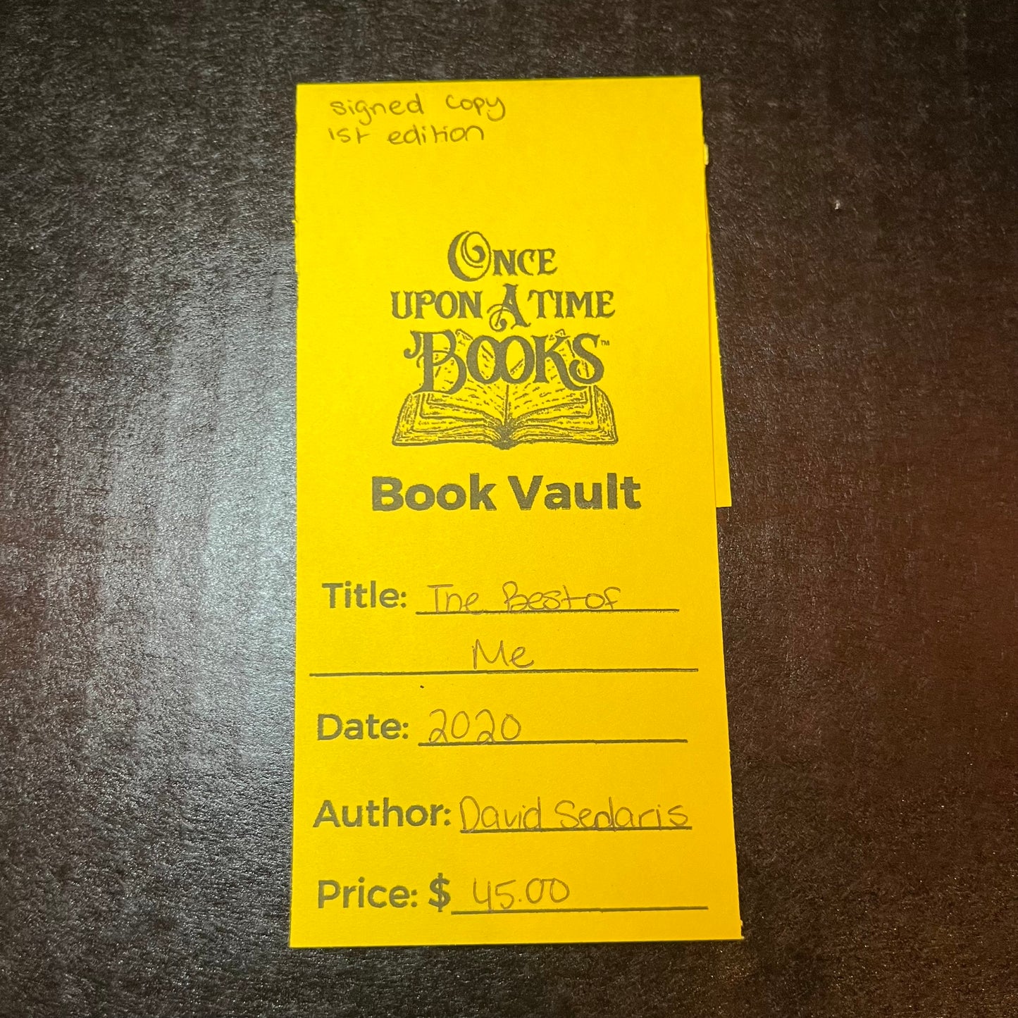 The Best of Me - David Sedaris - Signed Copy - 1st Edition - 2020