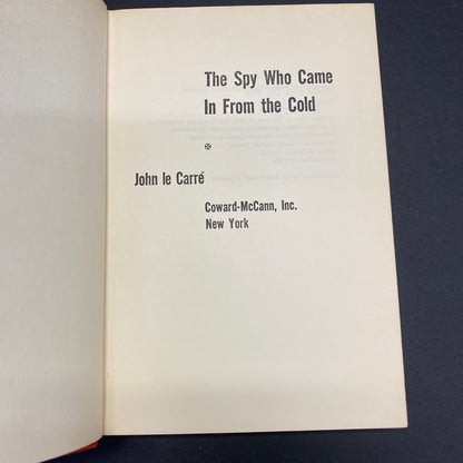 The Spy Who Came In From The Cold - John Le Carre - 1st American Edition - 1964