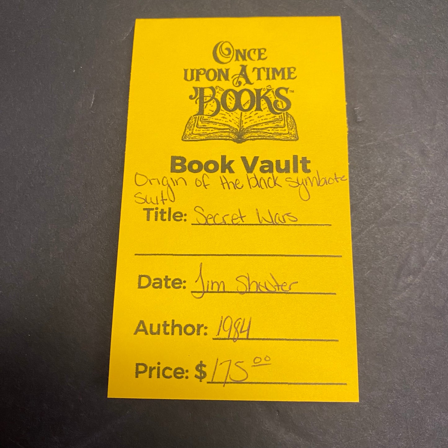 Secret Wars - Jim Shooter - Origin of the Black Symbiote Suit - 1984