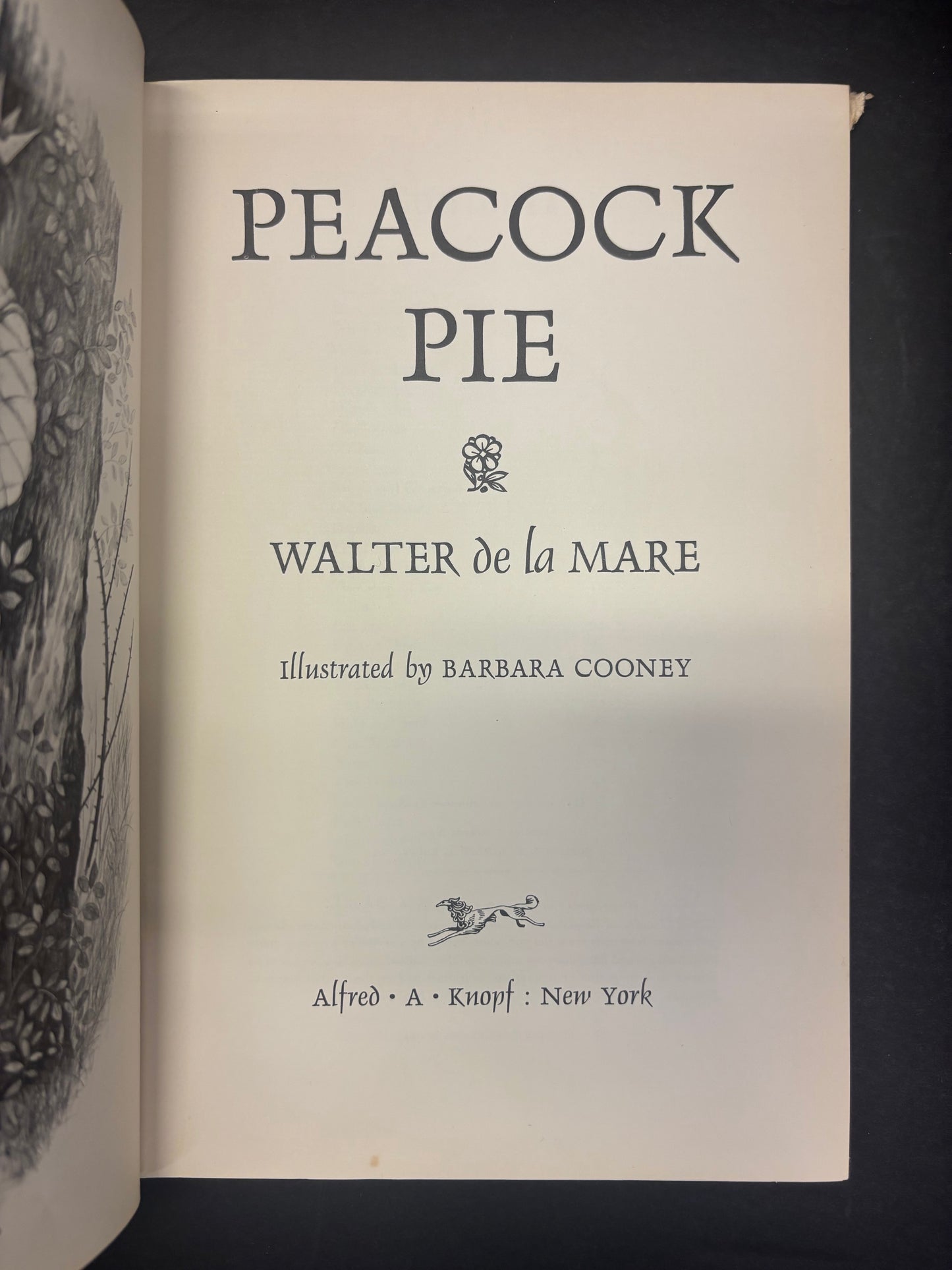 Peacock Pie - Walter de la Mare - Rare Edition - 1961