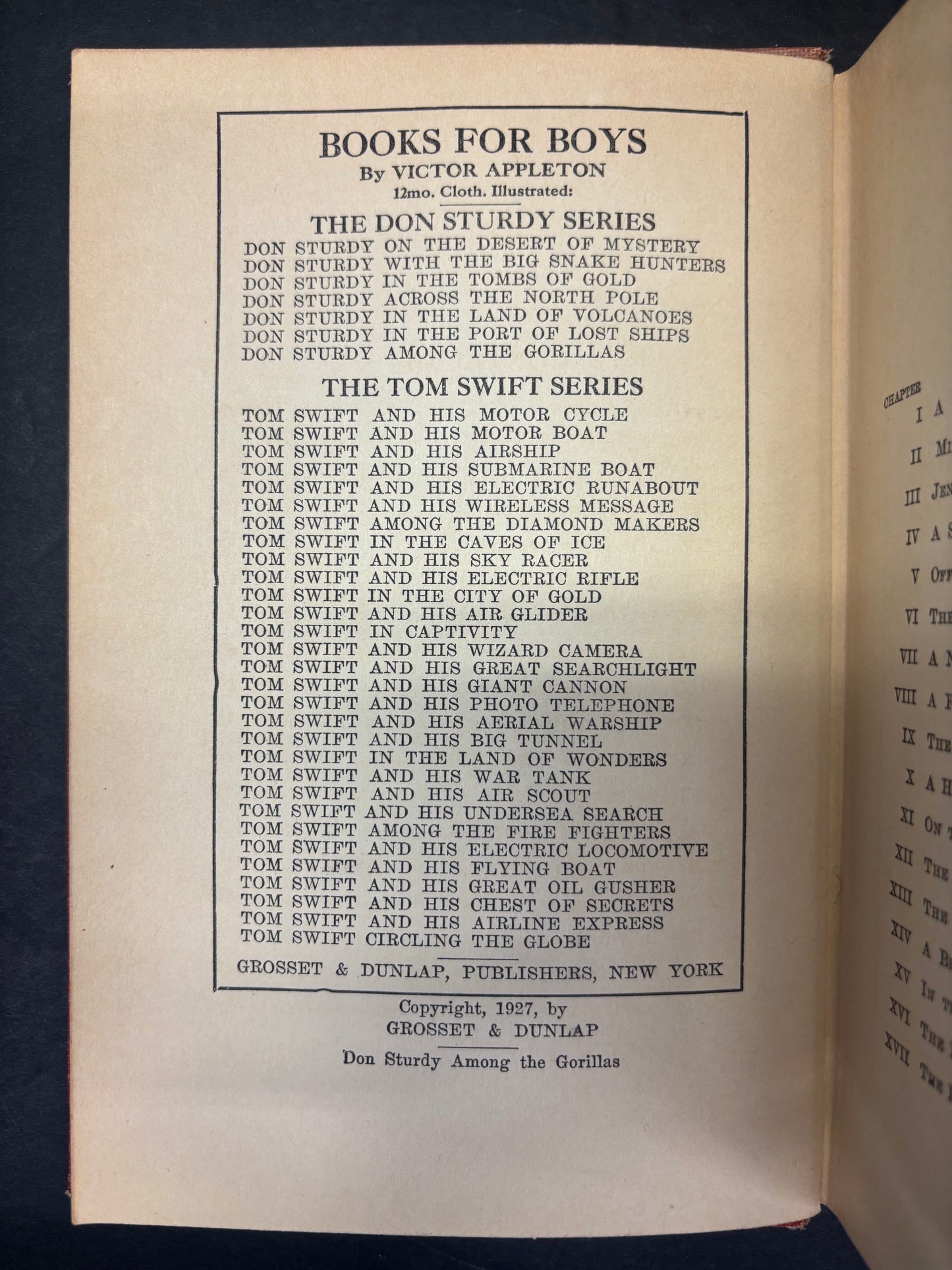Don Sturdy Among the Gorillas - Victor Appleton - 1st Edition - 1927