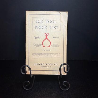 Ice Tool Price List - Gifford-Wood Ca - Circa 1900