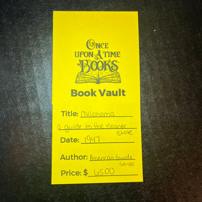 Oklahoma A Guide To The Sooner State - American Guide Series - 1947