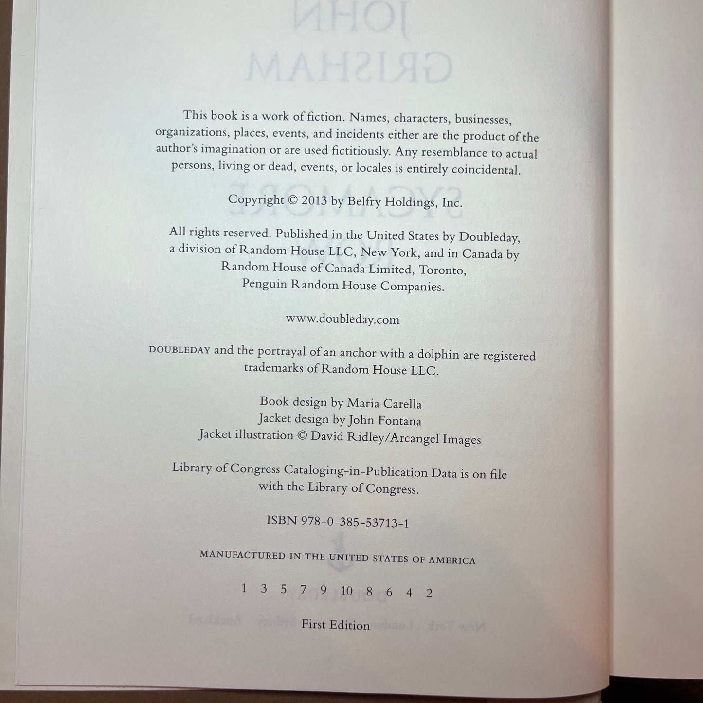 Sycamore Row - John Grisham - Signed - 2013