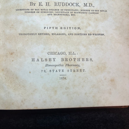 The Lady's Manual of Homeopathic Treatment - E.H. Ruddock - 1874