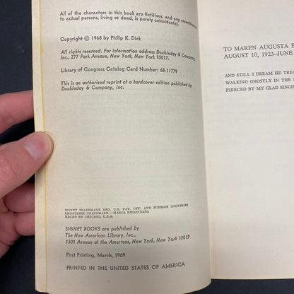 Do Androids Dream of Electric Sheep? - Philip K. Dick - 1st Thus - 1969