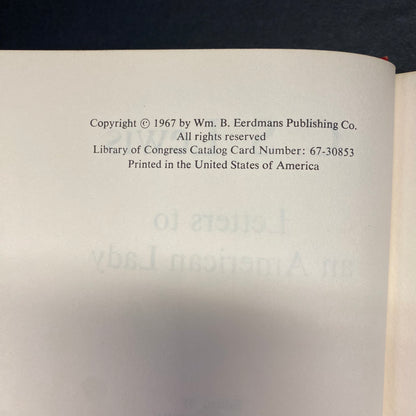 Letters to An American Lady - C. S. Lewis - 1st American Edition - 1967