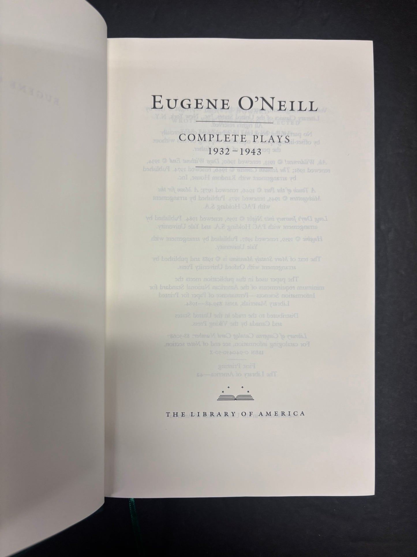 Eugene O'Neill Complete Plays - Eugene O'Neill - 3 Volumes - 1988