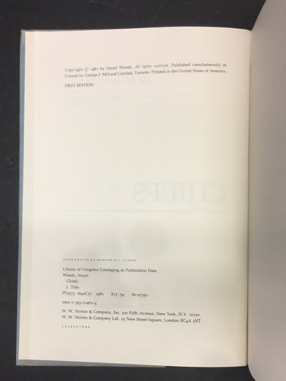 Chiefs - Stuart Woods - 1st Edition - 1981