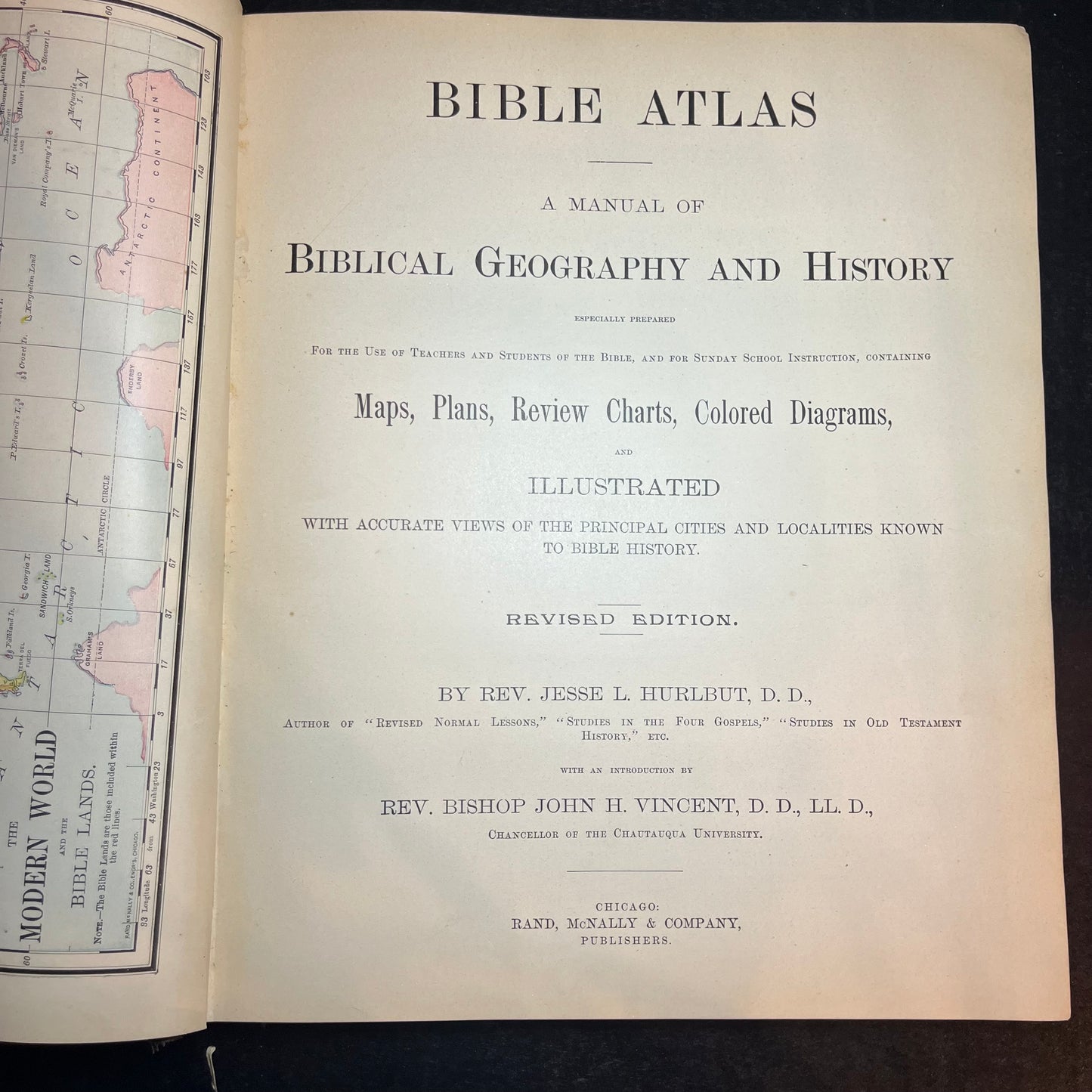 Bible Atlas - Rev. Jesse L Hurlbut - 1899