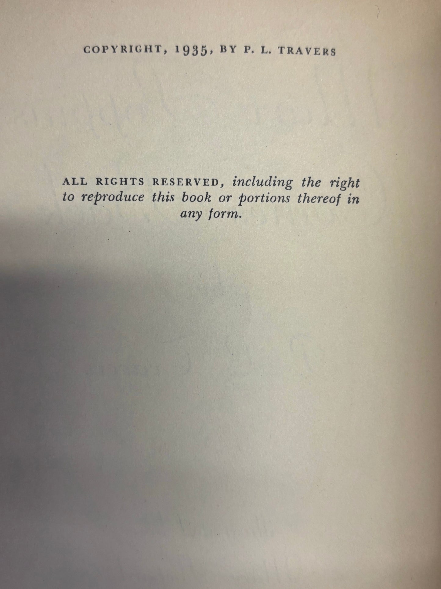 Mary Poppins Comes Back - P. L. Cravers - 1st American Edition - 1935