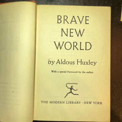 Brave New World - Aldous Huxley - Scarce w/ dust jacket - 1956