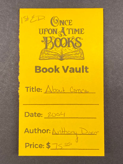 About Grace - Anthony Doerr - First Edition - 2004