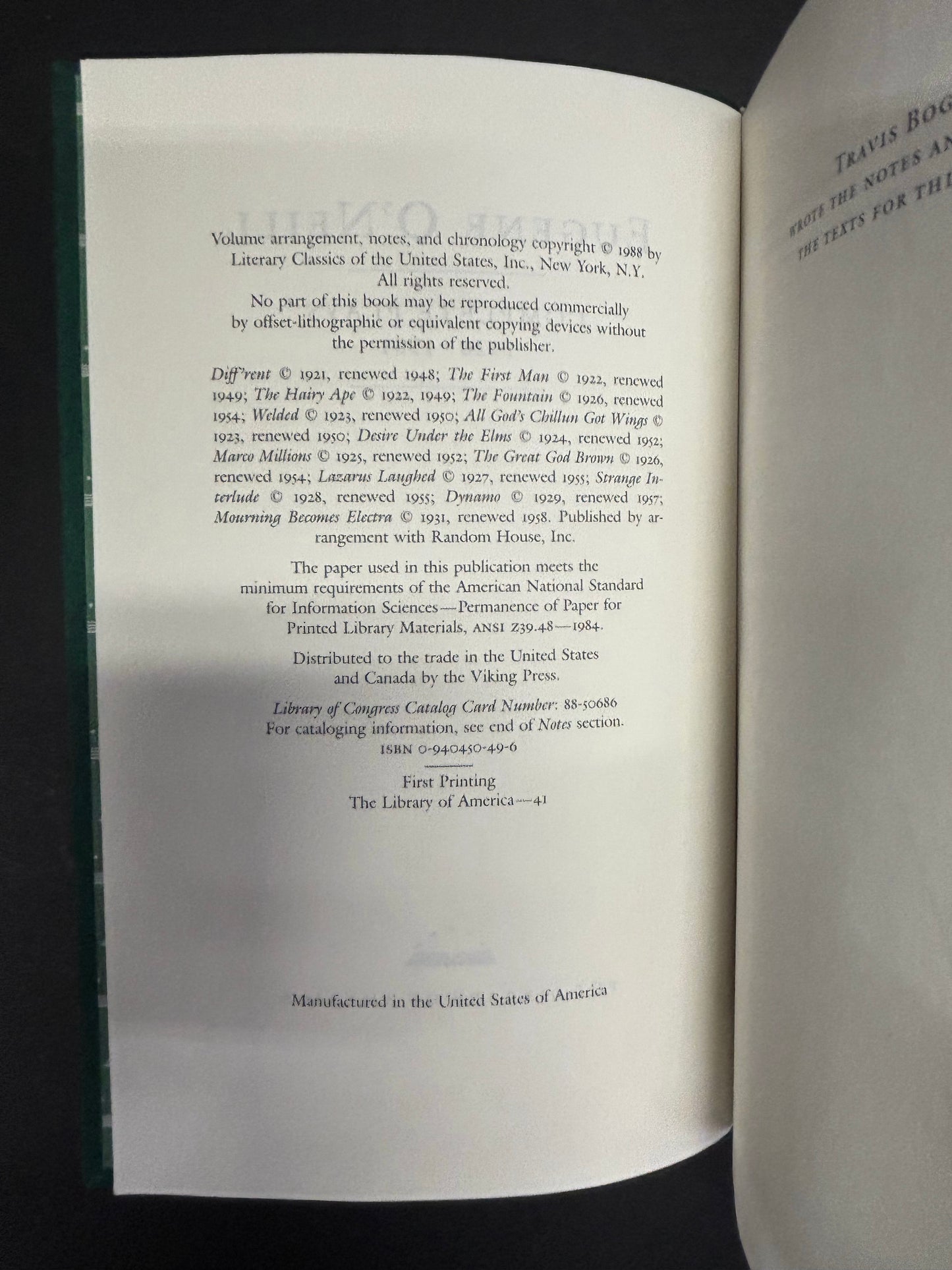 Eugene O'Neill Complete Plays - Eugene O'Neill - 3 Volumes - 1988