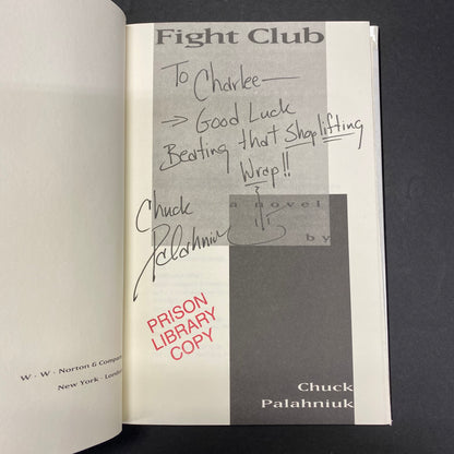 Fight Club - Chuck Palahniuk - 7th Print - Signed - 1996