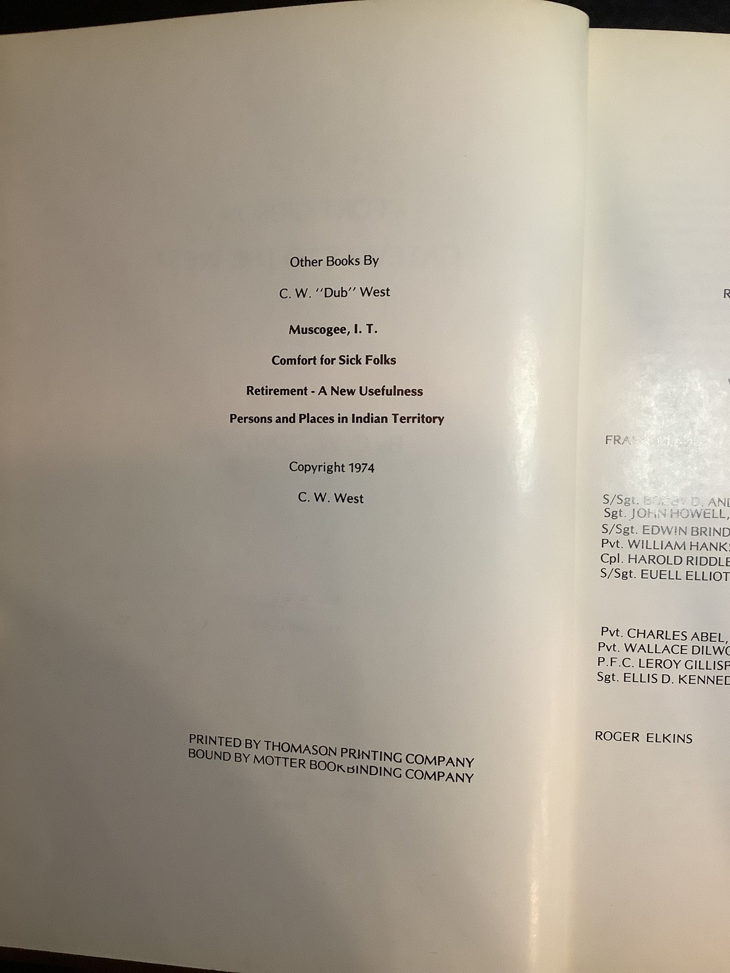 Fort Gibson Gateway To The West - C.W. "Dub" West - Signed - 1974