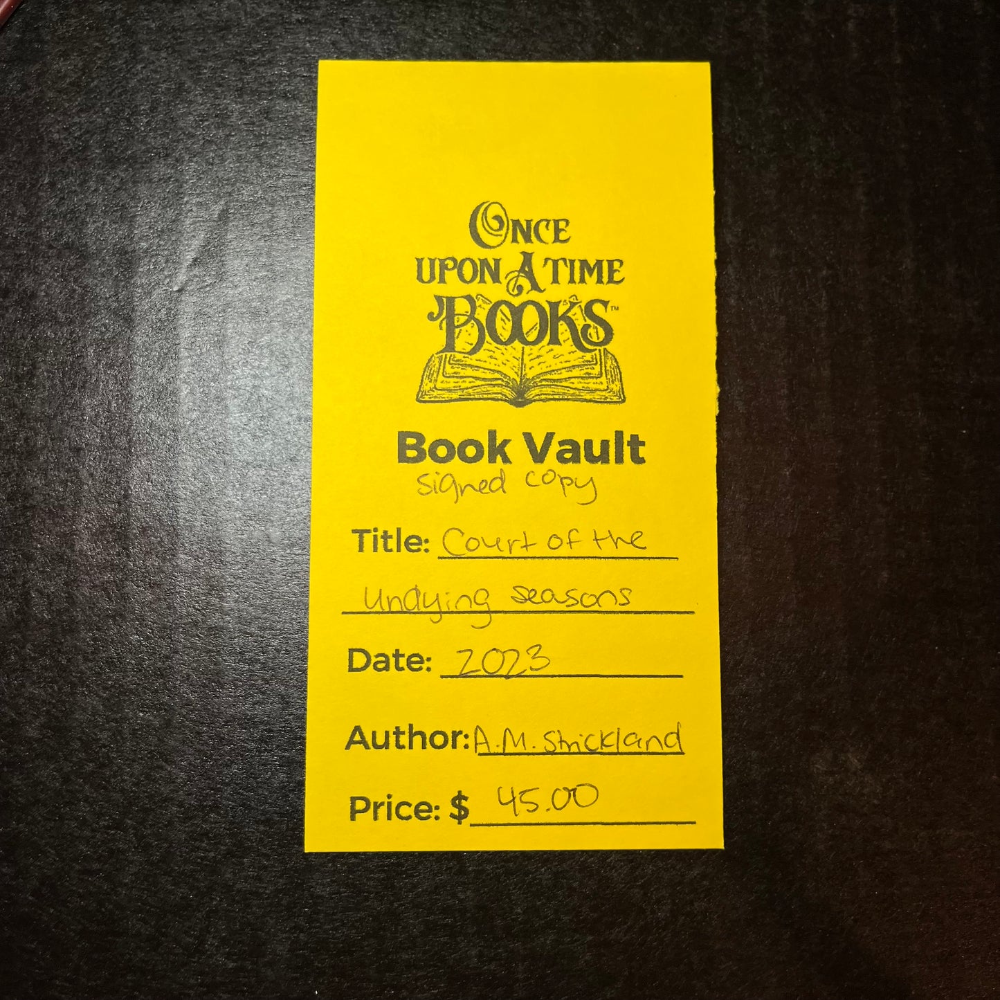 Court of the Undying Seasons - A. M. Strickland - Signed - 2023